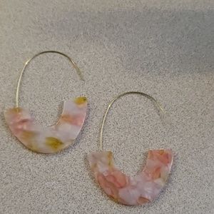 Acrylic hoops earrings
